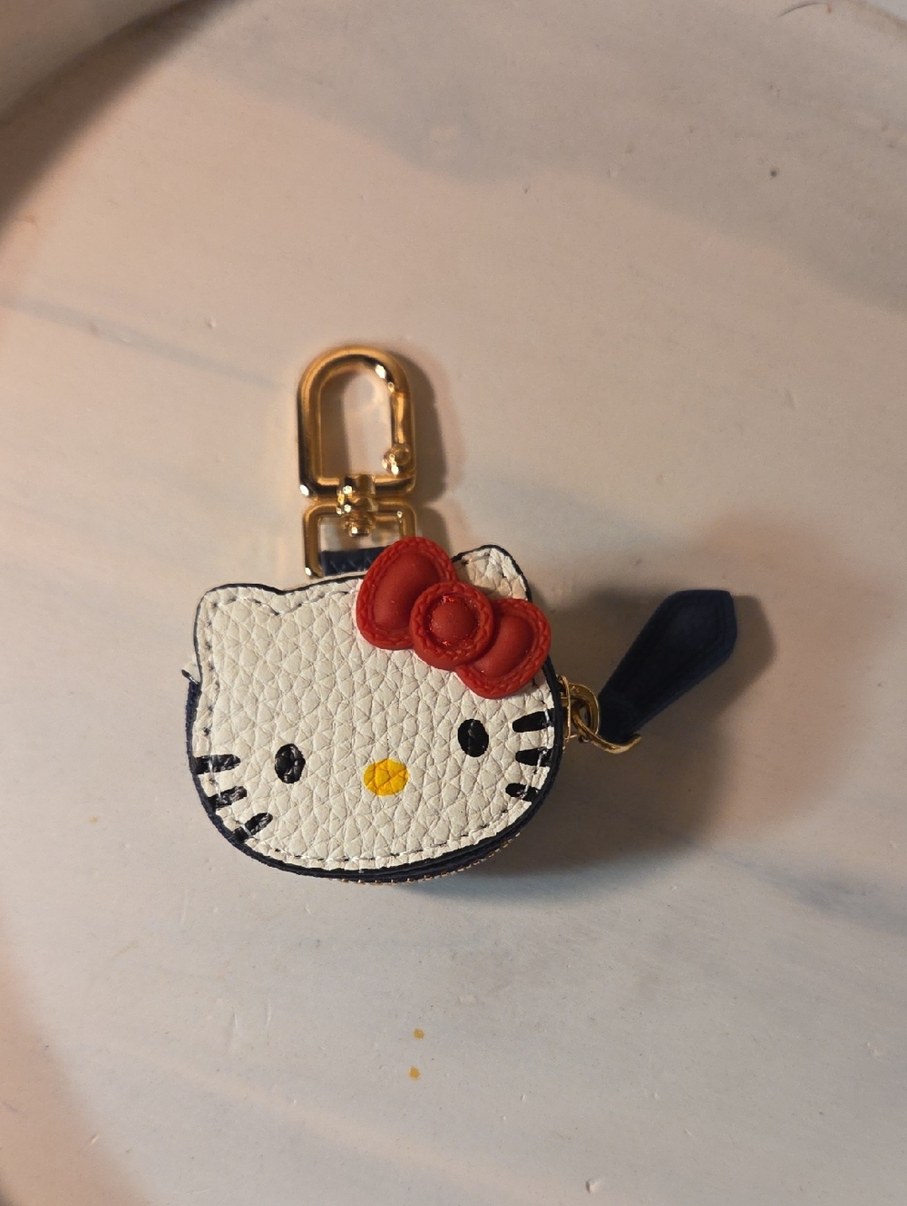 Hello Kitty Style White & Red Kitty Keychain Pouch